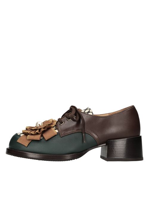 TOIKO brogues in leather CHIE MIHARA | TOIKO TROKAVERDE-MARRONE-NERO-BEIGE